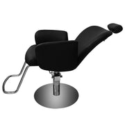 Barber Chair Antique Black | Classic Chrome Base Salon